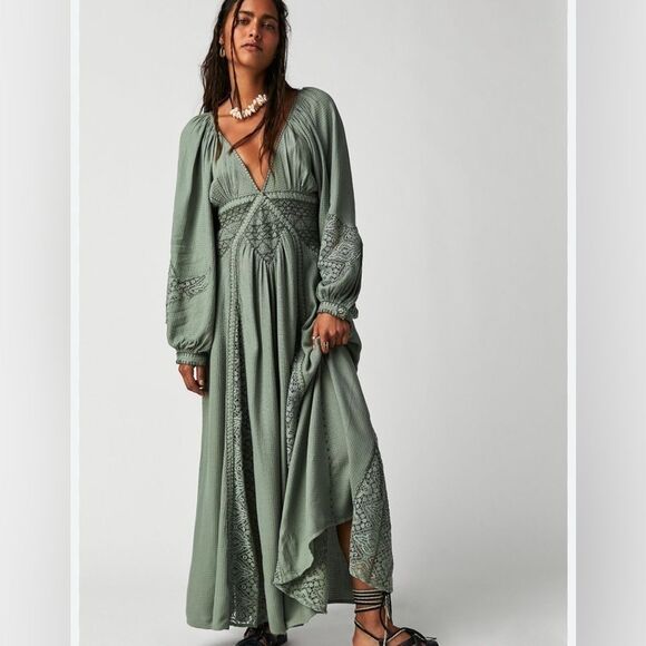 Free People Dresses & Skirts - Free People Golden Hour Maxi Dress Size Medium